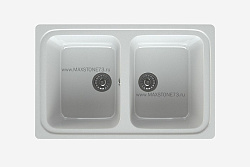 MAXSTONE Мойка глянцевая MS-12 (белый металлик) 780*495*210